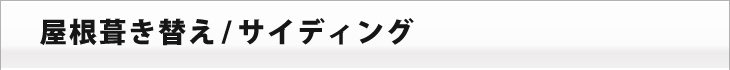 屋根葺き替え/サイディング